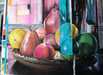 Œuvre contemporaine nommée « Méandres, nature de fruits », Réalisée par JEAN-LUC CELCE