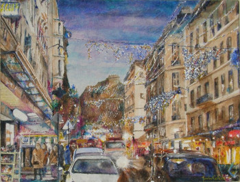 Œuvre contemporaine nommée « Noël, rue du poteaux, Paris XVIII° », Réalisée par JEAN-LUC CELCE