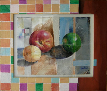 Œuvre contemporaine nommée « Méandre, nature de fruits avec citron vert », Réalisée par JEAN-LUC CELCE