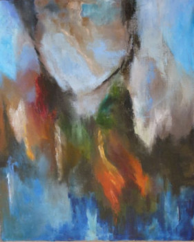 Œuvre contemporaine nommée « Femme au foulard coloré », Réalisée par LENA B