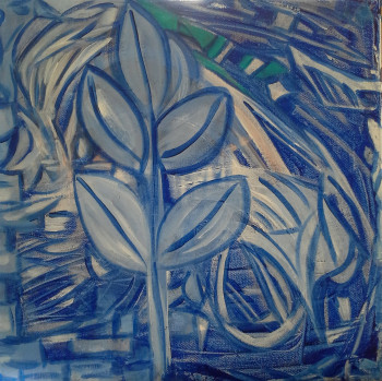 Œuvre contemporaine nommée «  Ce  Bleu que j'aime ! », Réalisée par FARIDA LOUNIS