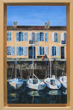 Œuvre contemporaine nommée « Le Port de Saint-Martin en Ré », Réalisée par DANIELLE DE BLOCK