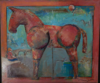 Œuvre contemporaine nommée « Le cheval de Troie 3 », Réalisée par THIERRY MERGET