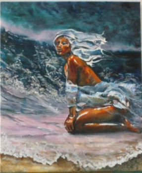 Œuvre contemporaine nommée « Déesse de la mer », Réalisée par DANIELLE DE BLOCK