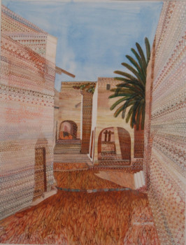 Œuvre contemporaine nommée « Rêve de soleil et d'ocre (El Ateuf) », Réalisée par AFFIF CHERFAOUI
