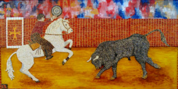 Œuvre contemporaine nommée « La corrida », Réalisée par NATHALIE JARRIGE