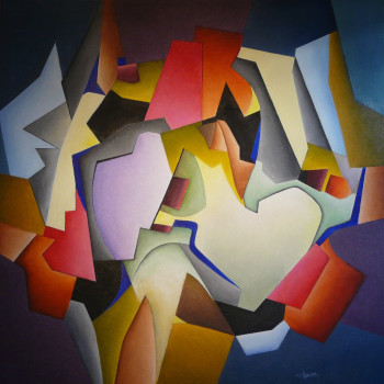 Œuvre contemporaine nommée « Hymne à la couleur », Réalisée par BERNARD PIERRE