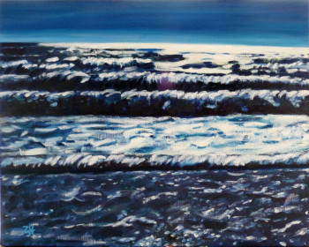 Œuvre contemporaine nommée « Les vagues / Waves / Le onde », Réalisée par JEAN-FRANçOIS ZANETTE