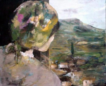 Œuvre contemporaine nommée « Fenêtre sur la colline », Réalisée par GUILLOU