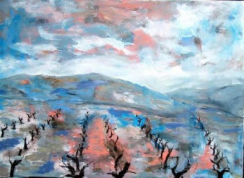 Œuvre contemporaine nommée « Vigne d'hiver », Réalisée par GUILLOU