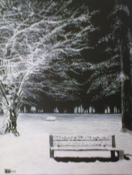Œuvre contemporaine nommée « La neige », Réalisée par MICHEL MORLOT