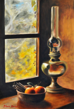 Œuvre contemporaine nommée « Lampe sur la Fenêtre », Réalisée par BLAISE DEVISSI