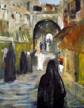 Œuvre contemporaine nommée « Dans les souks de Damas », Réalisée par GUILLOU