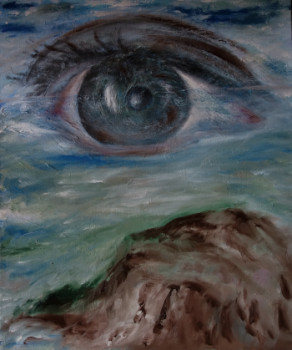 Œuvre contemporaine nommée « Un oeil dans l'océan », Réalisée par DEGUEZ