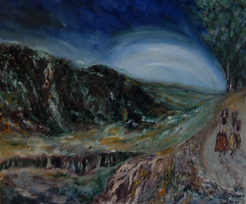 Œuvre contemporaine nommée « Un paysage ... trois femmes. », Réalisée par DEGUEZ