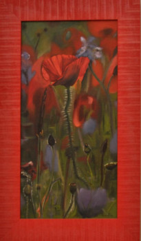 Œuvre contemporaine nommée « Bouquet de coquelicots », Réalisée par GABRIEL MONTOYA