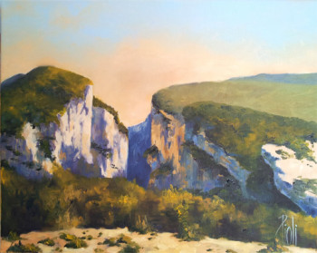 Œuvre contemporaine nommée « Les gorges du Verdon », Réalisée par SYLVIE PIOLI
