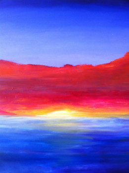 Œuvre contemporaine nommée « Soleil et Canyon », Réalisée par SWAN DELATTRE