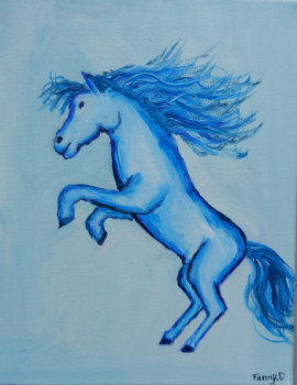 Œuvre contemporaine nommée « cheval d'eau », Réalisée par DAUTHEVILLE