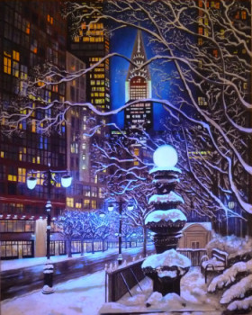 Œuvre contemporaine nommée « "New York lights" », Réalisée par BARBARA BONNET