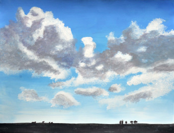 Œuvre contemporaine nommée « Ciel nuageux bleu », Réalisée par BARTLET-DROUZY
