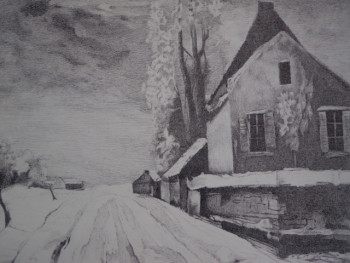 Œuvre contemporaine nommée « Allons à la neige », Réalisée par JACQUES TAFFOREAU