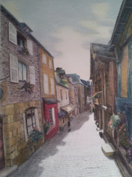 Œuvre contemporaine nommée « Rue du petit fort et un dinannais », Réalisée par JACQUES TAFFOREAU