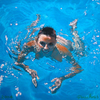 Œuvre contemporaine nommée « Bain d'eau en 1987, 2004 », Réalisée par POUCHOUS