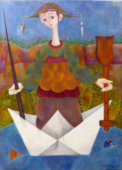 Œuvre contemporaine nommée « Mon bateau prend l'eau », Réalisée par WILLY CHARPS