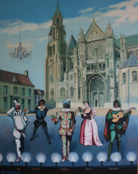 Œuvre contemporaine nommée « Senlis "le parvis de la cathédrale"  », Réalisée par MAXENCE GERARD