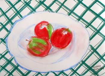 Œuvre contemporaine nommée « Nature morte II (pommes) », Réalisée par ROLLAND