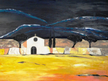Œuvre contemporaine nommée « Nuit d'été », Réalisée par ARTISTE M.EGVA