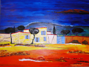Œuvre contemporaine nommée « 3- Noite de Verão 116X90 », Réalisée par ARTISTE M.EGVA