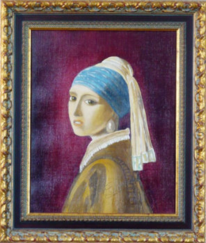 Œuvre contemporaine nommée « 11 - Jeune fille au bandeau  45X63 », Réalisée par ARTISTE M.EGVA