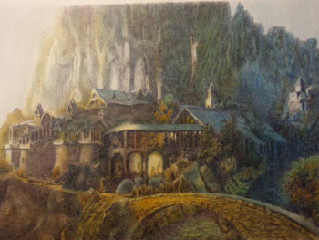 Œuvre contemporaine nommée « Crépuscule sur la citadelle n° 2 », Réalisée par JACQUES TAFFOREAU