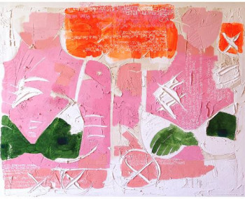 Œuvre contemporaine nommée « Abstraction 214 », Réalisée par LINH HOANG