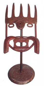 Œuvre contemporaine nommée « Masque de Fer Bora Bora », Réalisée par FER-TIGE