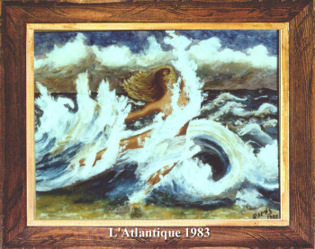 Œuvre contemporaine nommée « L'Atlantique 1983 1 », Réalisée par EMILE RAMIS