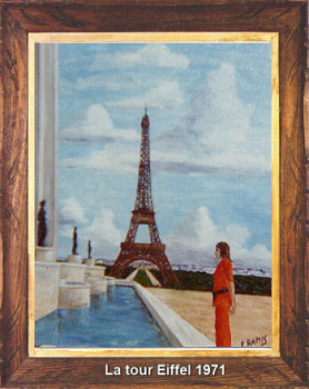 Œuvre contemporaine nommée « La Tour Eiffel 1970 », Réalisée par EMILE RAMIS