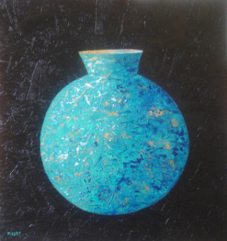 Œuvre contemporaine nommée « POTERIE TURQUOISE », Réalisée par MIREILLE MAURY