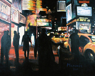 Œuvre contemporaine nommée « New York "Night and Day" », Réalisée par MAXENCE GERARD