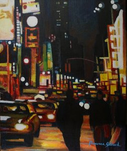 Œuvre contemporaine nommée « New York "Times Square de nuit" », Réalisée par MAXENCE GERARD