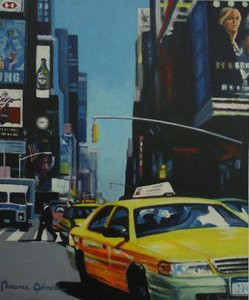 Œuvre contemporaine nommée « New York "le Taxi jaune" », Réalisée par MAXENCE GERARD