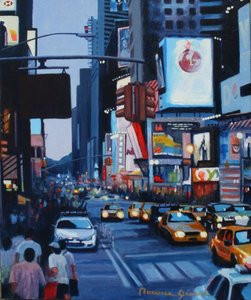 Œuvre contemporaine nommée « New York "Broadway de nuit" », Réalisée par MAXENCE GERARD