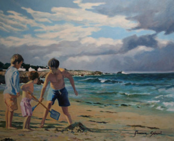 Œuvre contemporaine nommée « Ile d'Yeu "jeux de plage" », Réalisée par MAXENCE GERARD