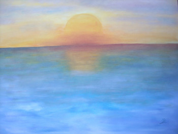 Œuvre contemporaine nommée « Mer au soleil couchant », Réalisée par CBC
