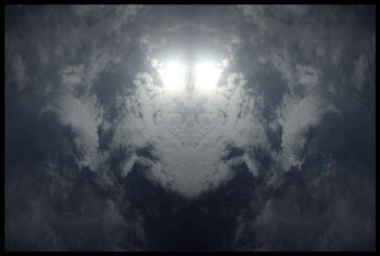 Œuvre contemporaine nommée « Chauve-souris des cieux ~ », Réalisée par MIROIR PLANéTAIRE BLANC
