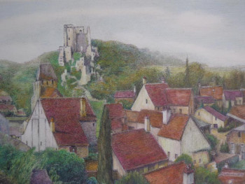 Œuvre contemporaine nommée « Lavardin village », Réalisée par JACQUES TAFFOREAU