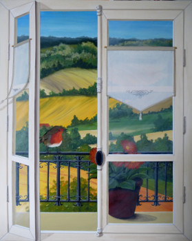 Œuvre contemporaine nommée « Fenêtre ouverte », Réalisée par M'DéCO