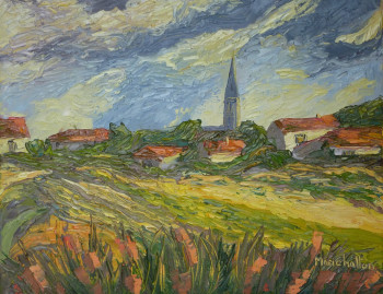 Œuvre contemporaine nommée « Village de Saint Denis », Réalisée par MARICHALTON